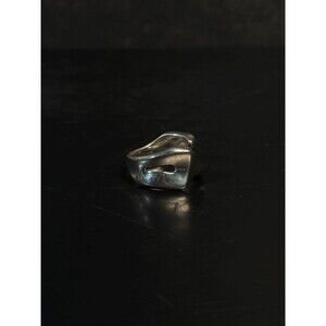 Vintage TOVE Norway 925 Sterling Silver Modernist Wrap Ring Size 6